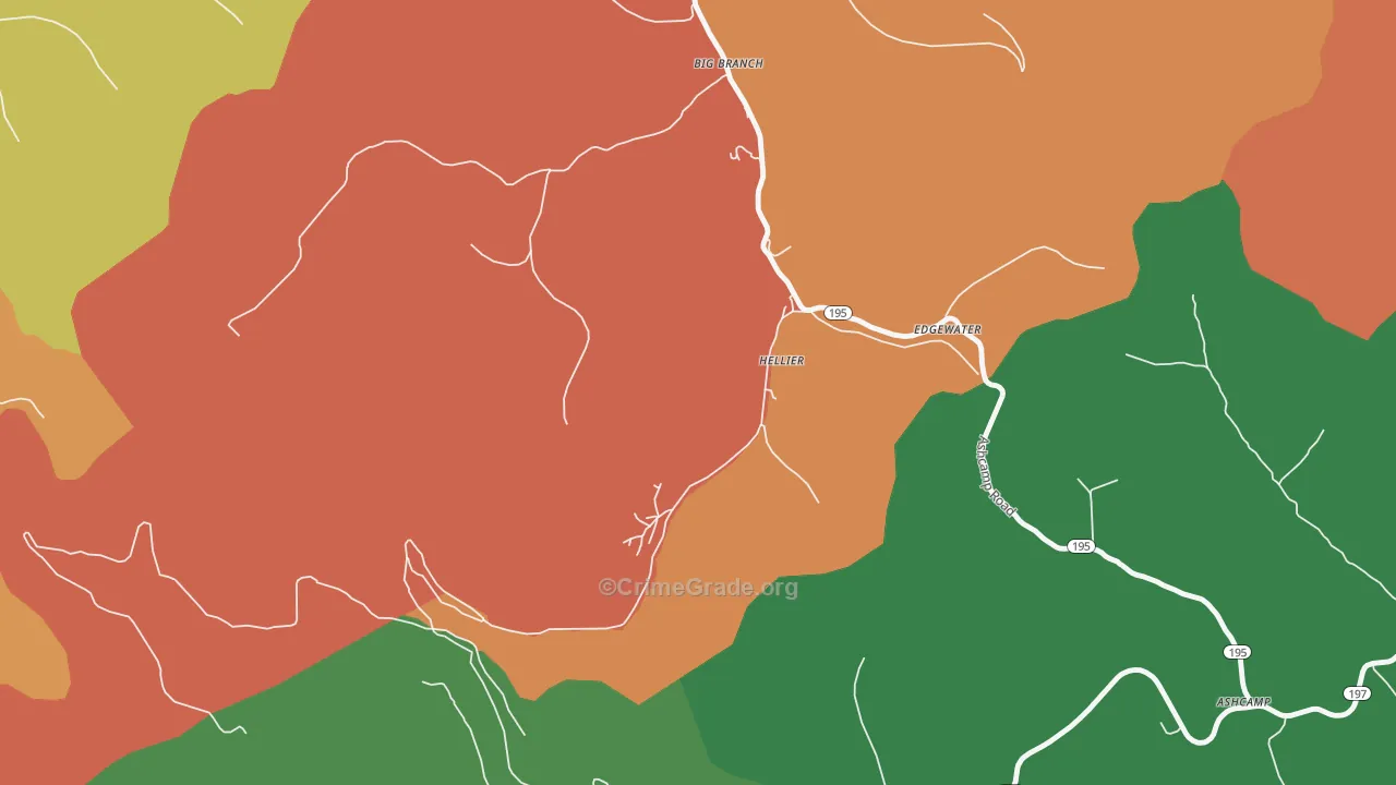 41534, KY Map of Theft Rates