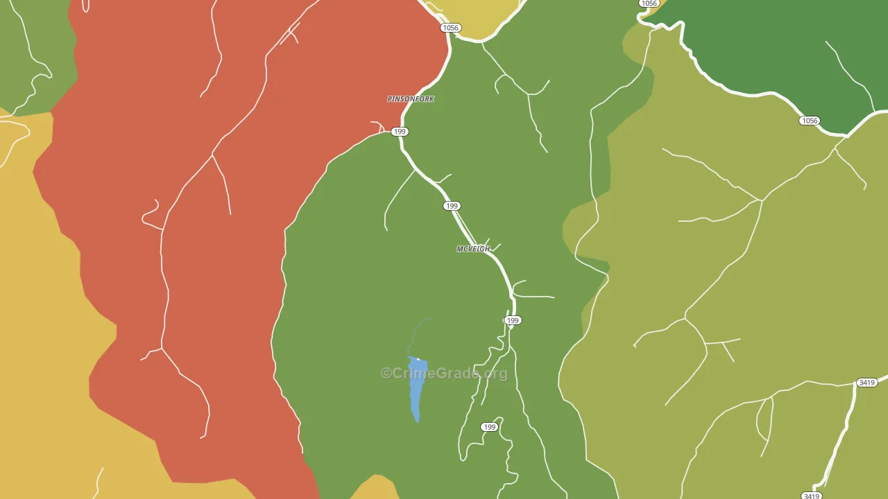 41555, KY Map of Theft Rates