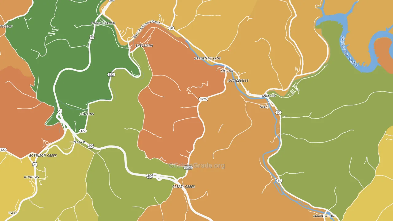 41562, KY Map of Theft Rates