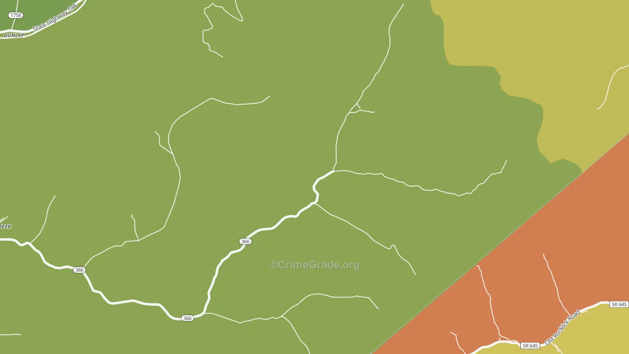 41566, KY Map of Theft Rates