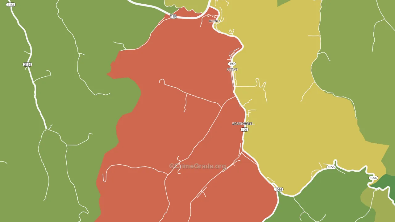 41567, KY Map of Theft Rates