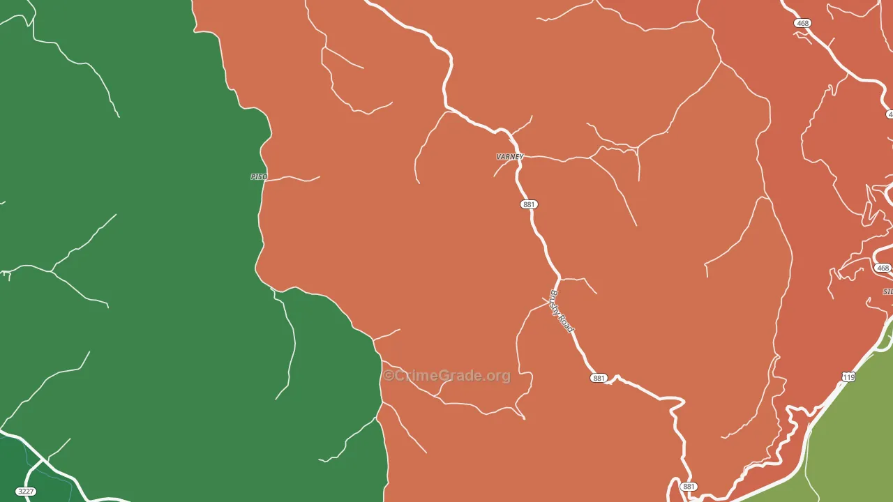 41571, KY Map of Theft Rates