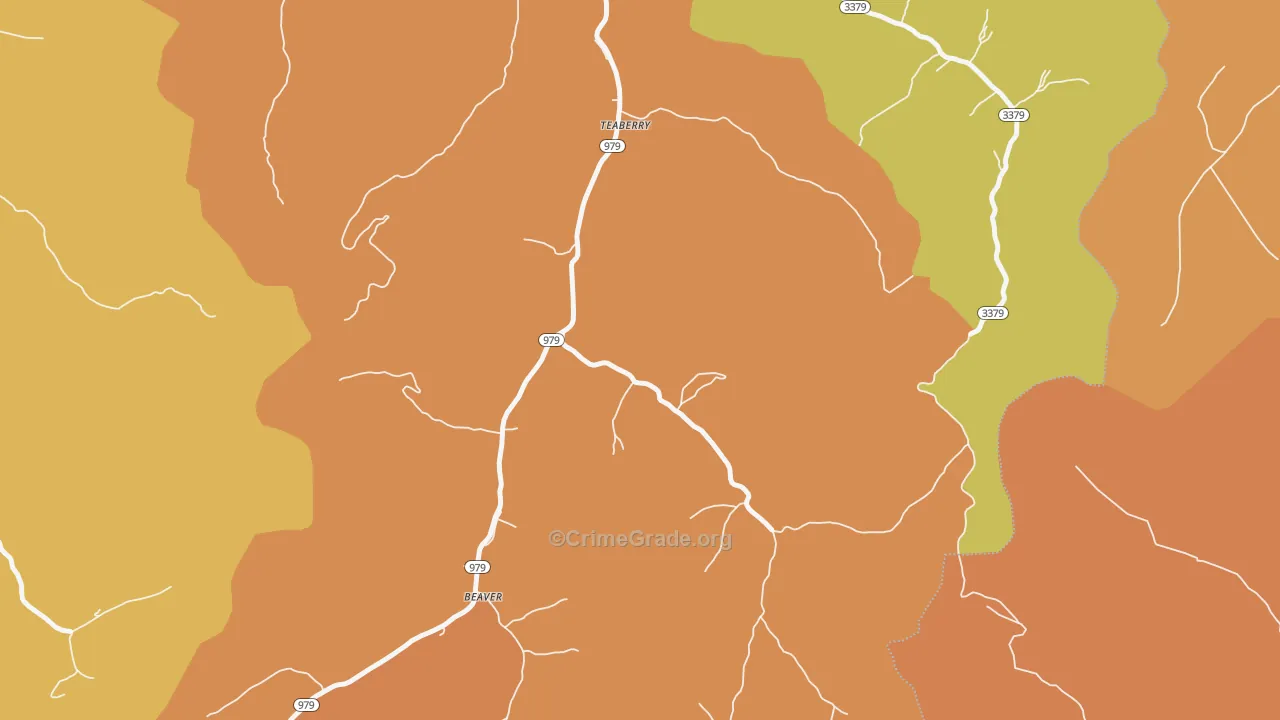 41660, KY Map of Theft Rates