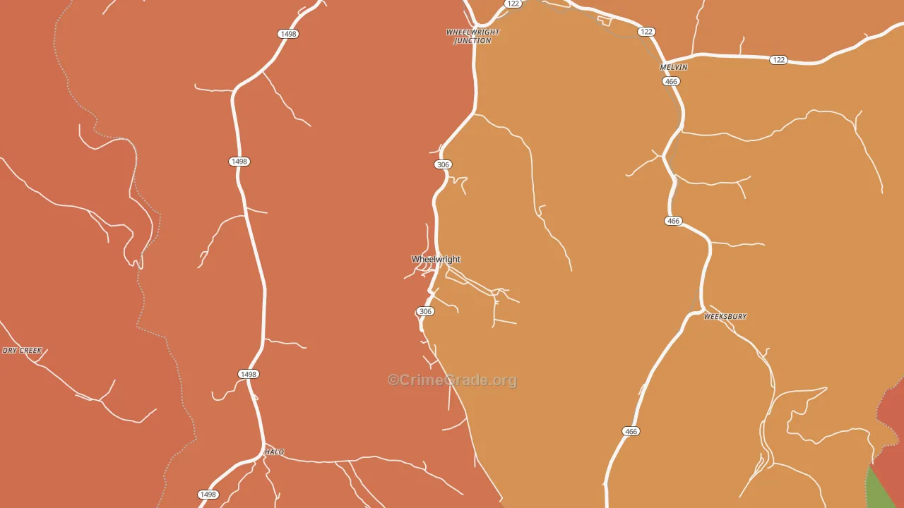 41669, KY Map of Theft Rates