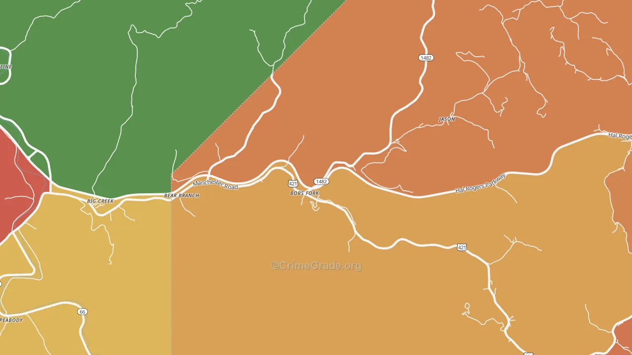 41714, KY Map of Theft Rates