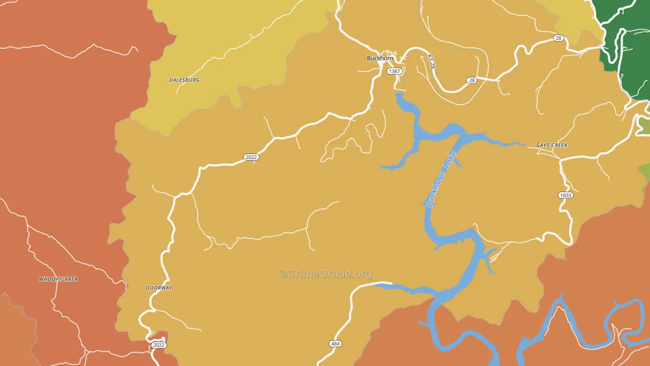 41721, KY Map of Theft Rates