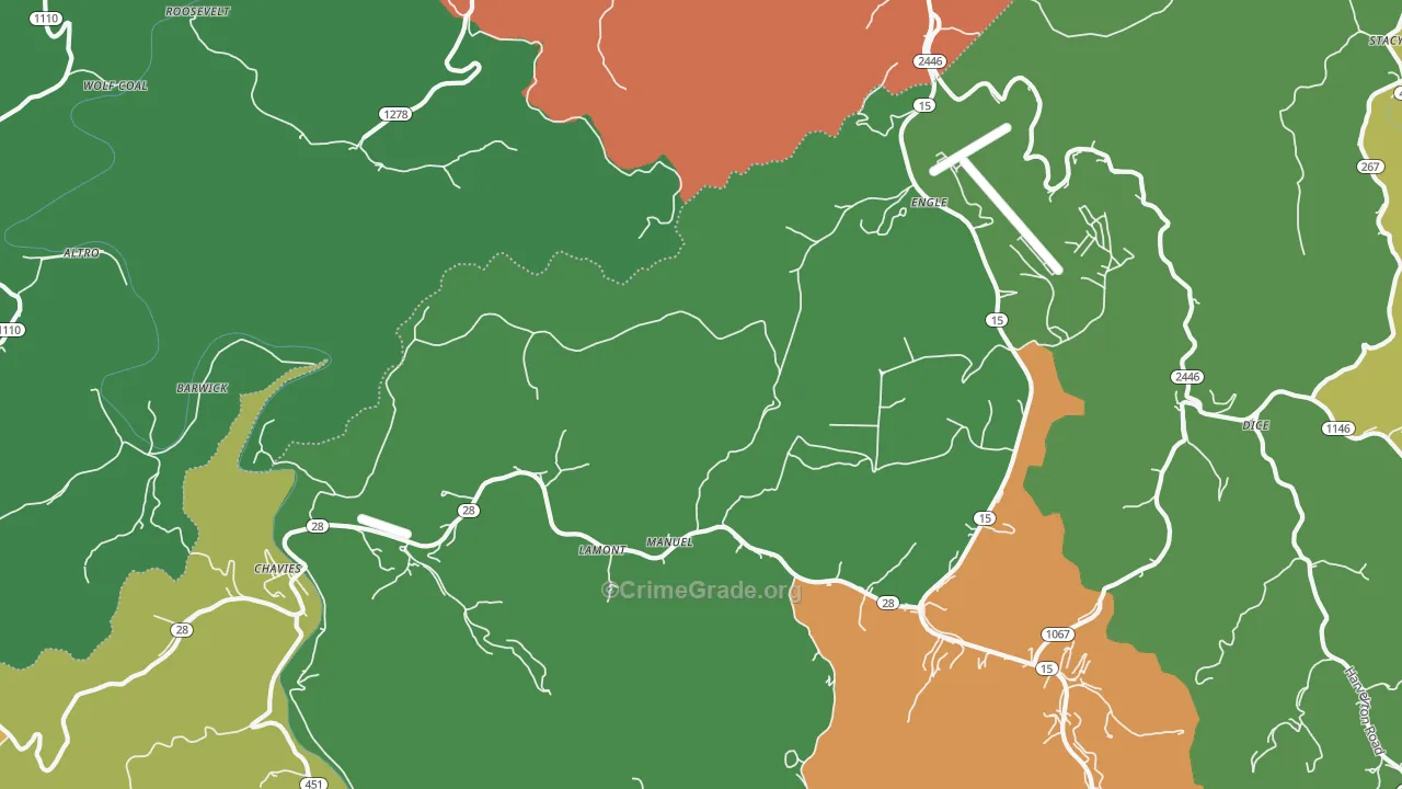 41727, KY Map of Theft Rates