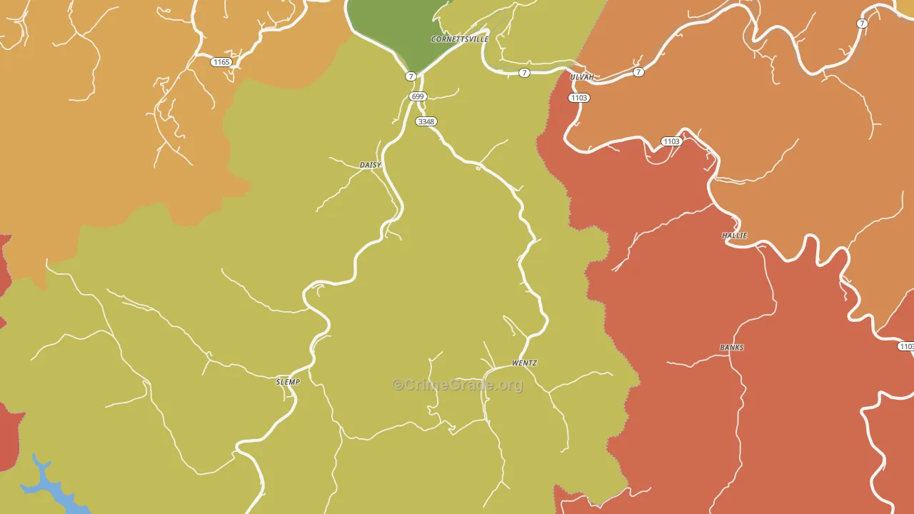 41731, KY Map of Theft Rates