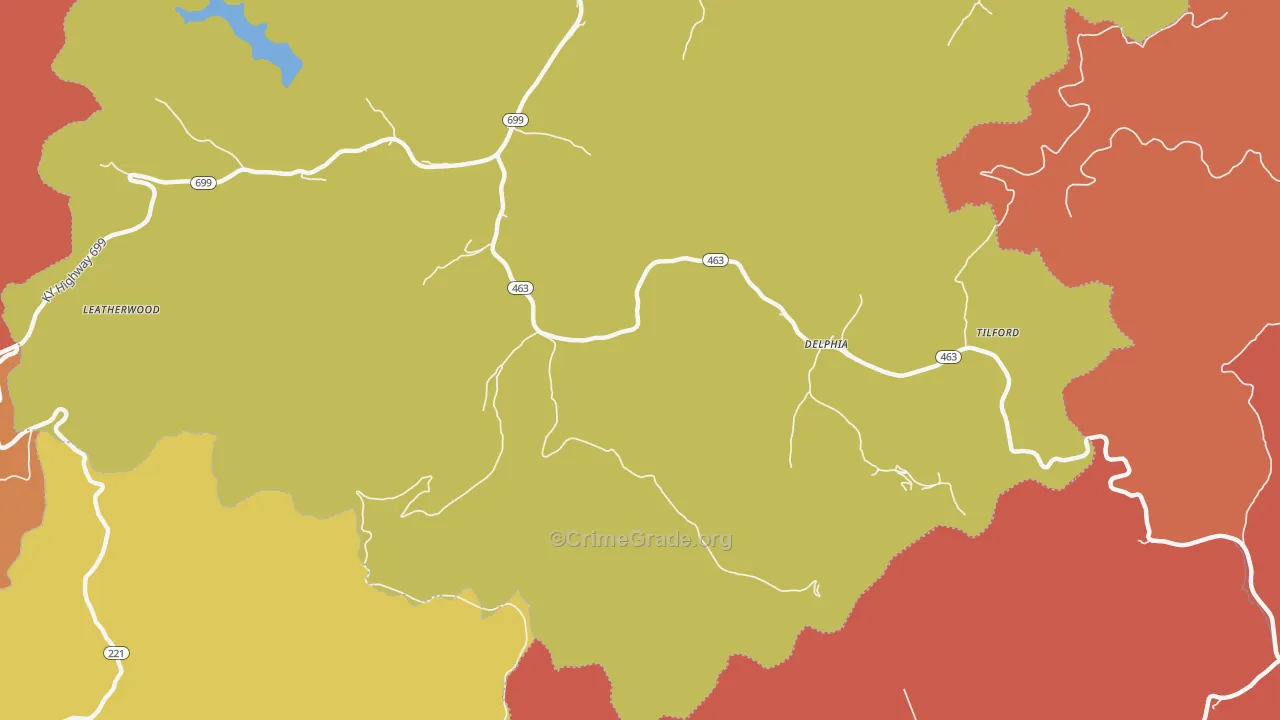 41735, KY Map of Theft Rates