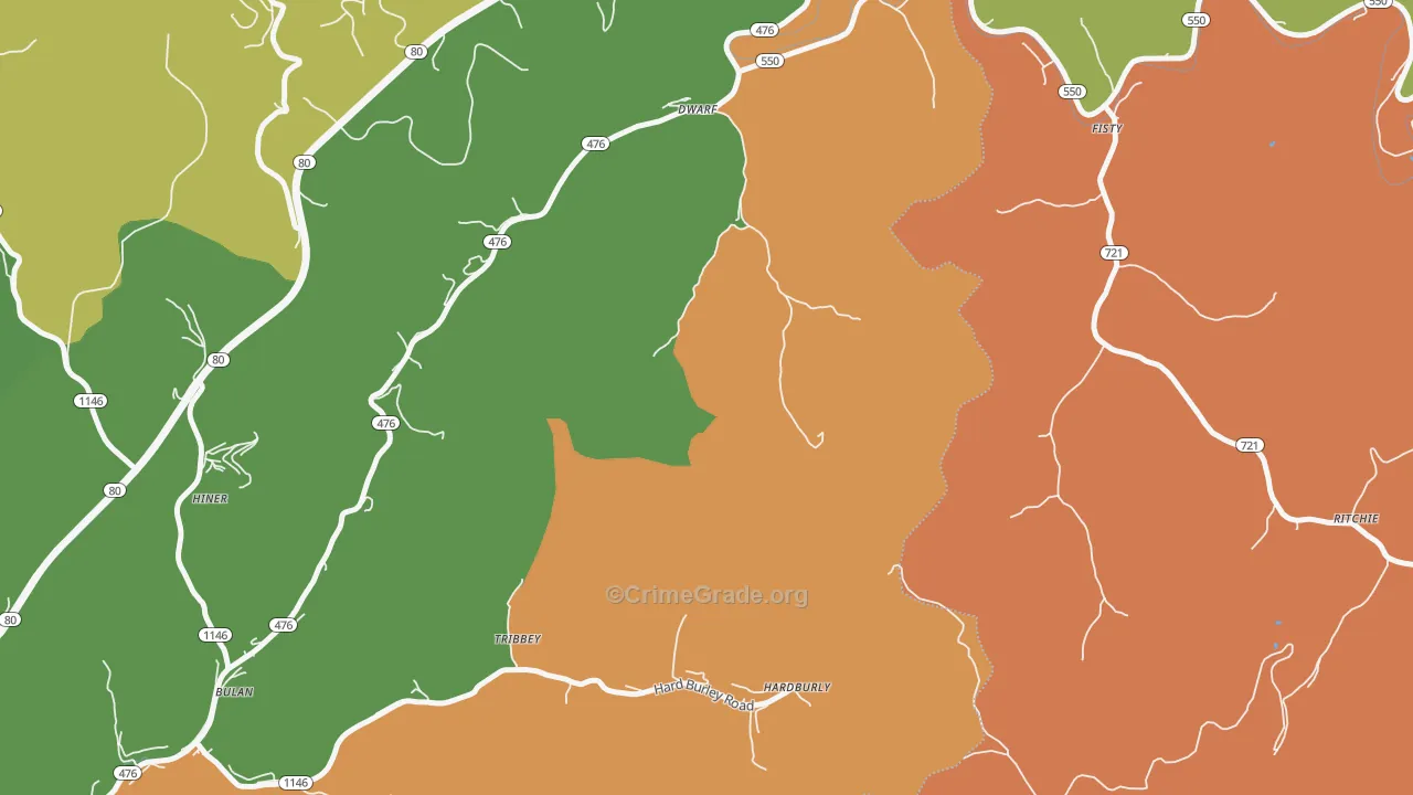 41739, KY Map of Theft Rates