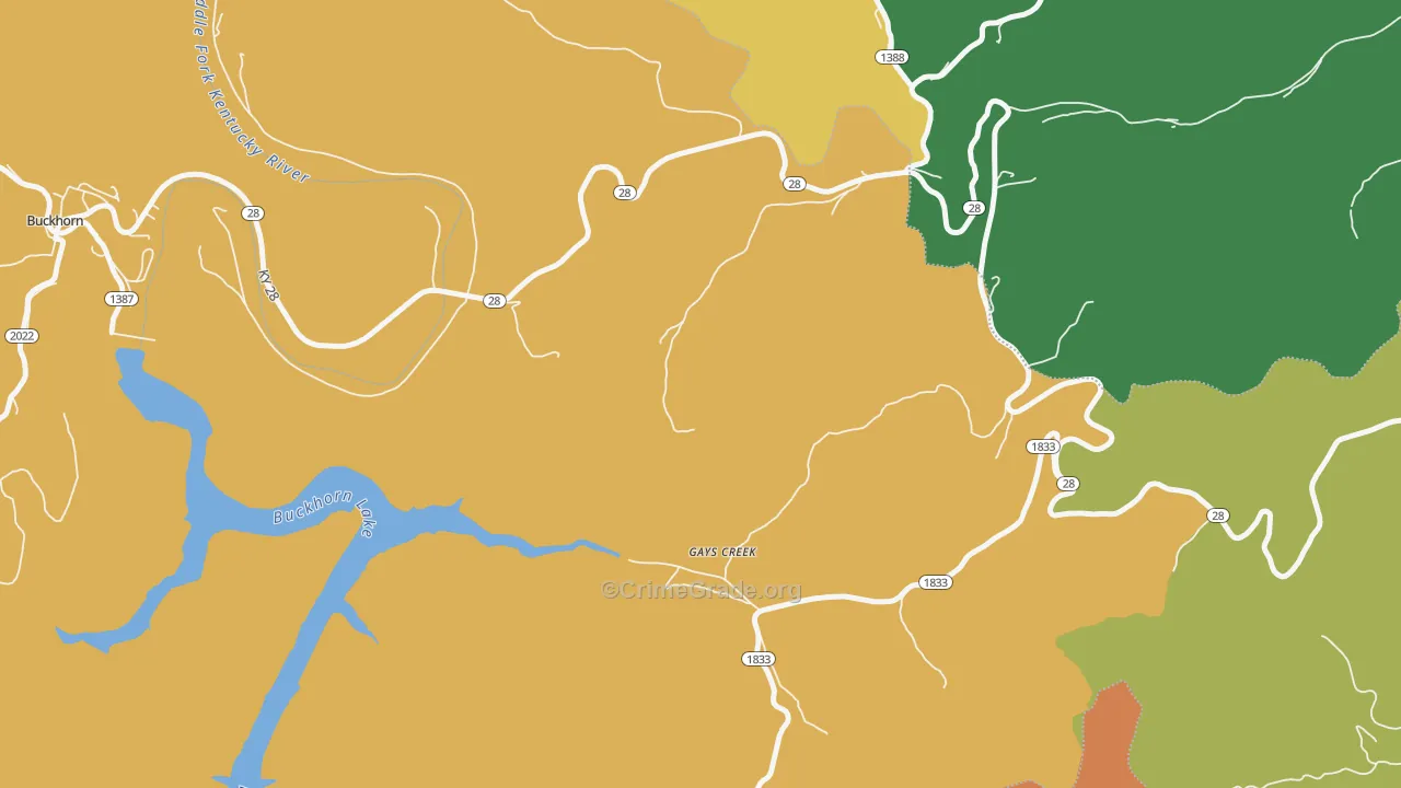 41745, KY Map of Theft Rates