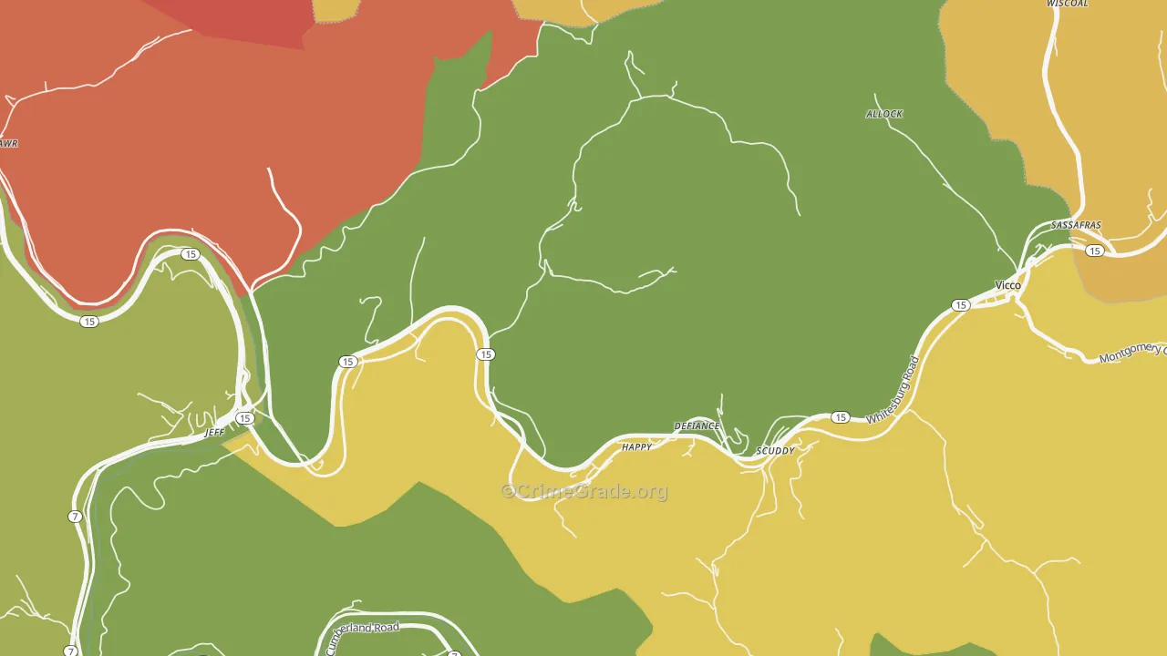 41746, KY Map of Theft Rates