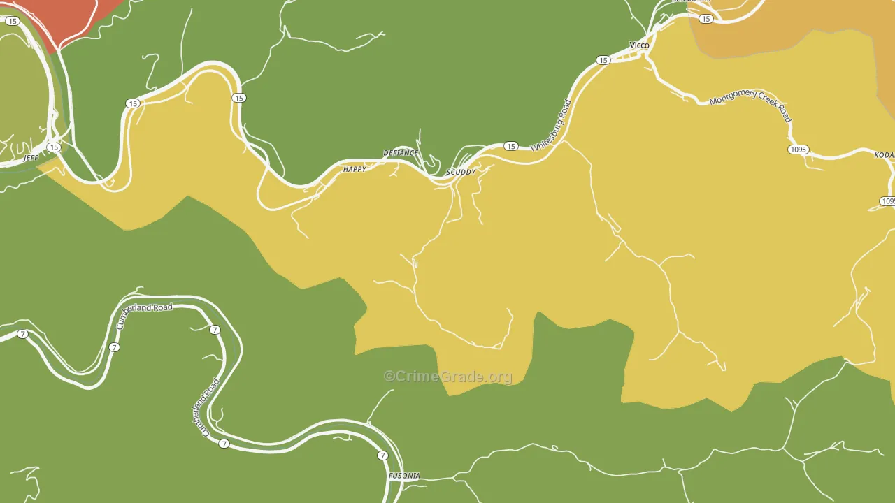 41760, KY Map of Theft Rates