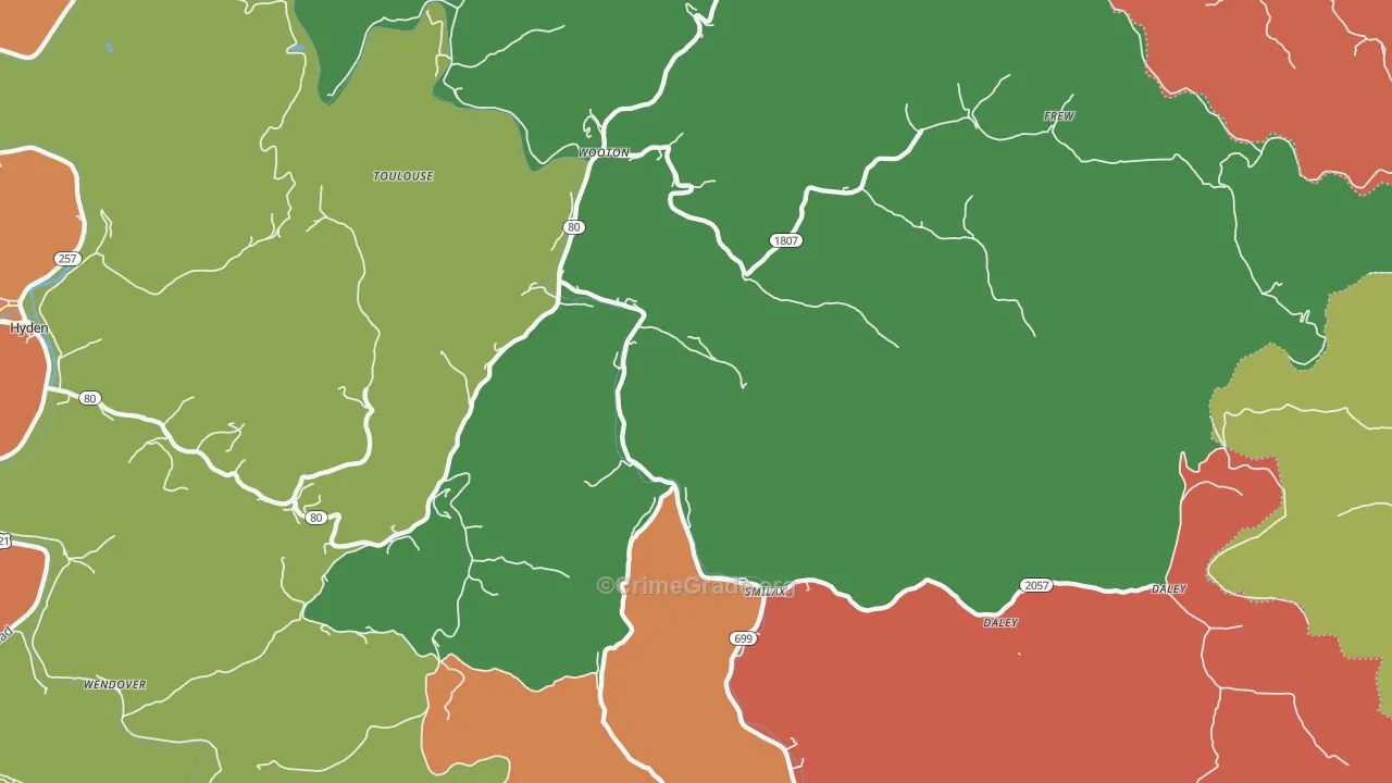 41776, KY Map of Theft Rates