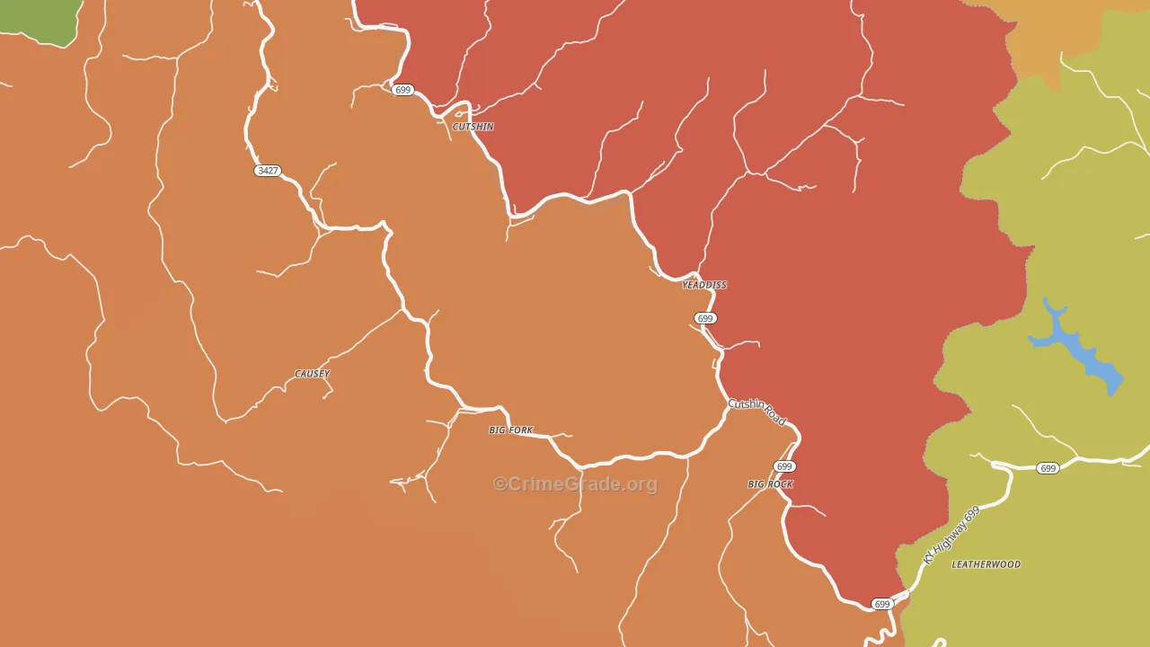 41777, KY Map of Theft Rates