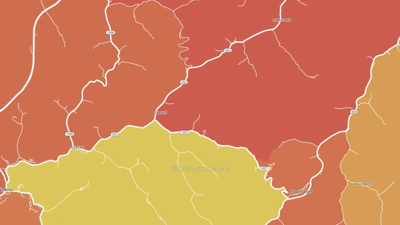 41817, KY Map of Theft Rates
