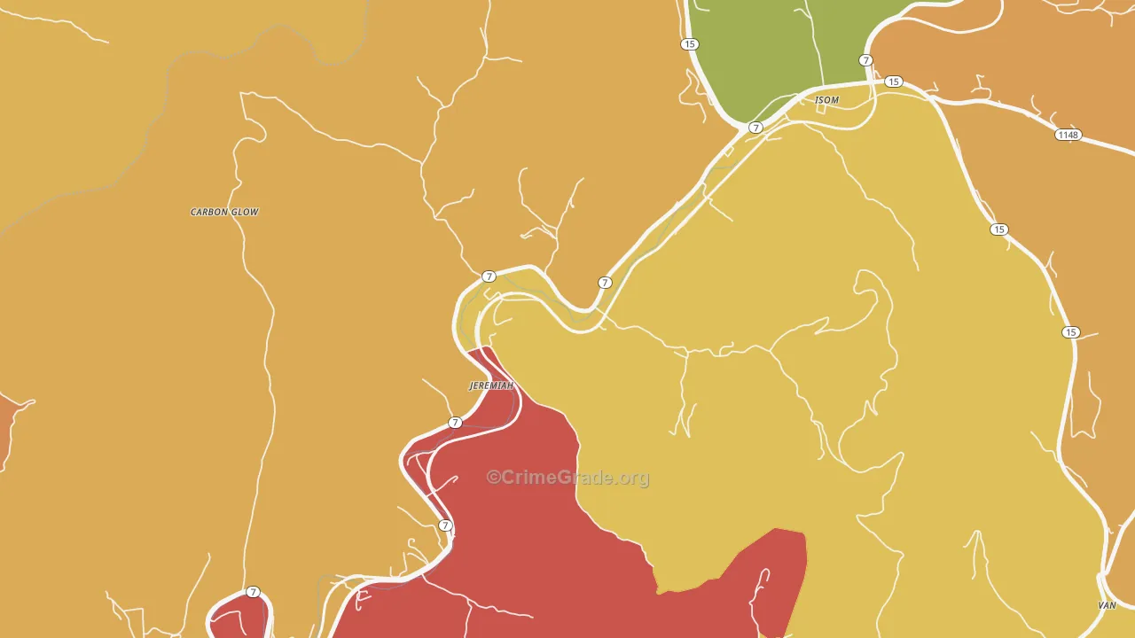 41826, KY Map of Theft Rates