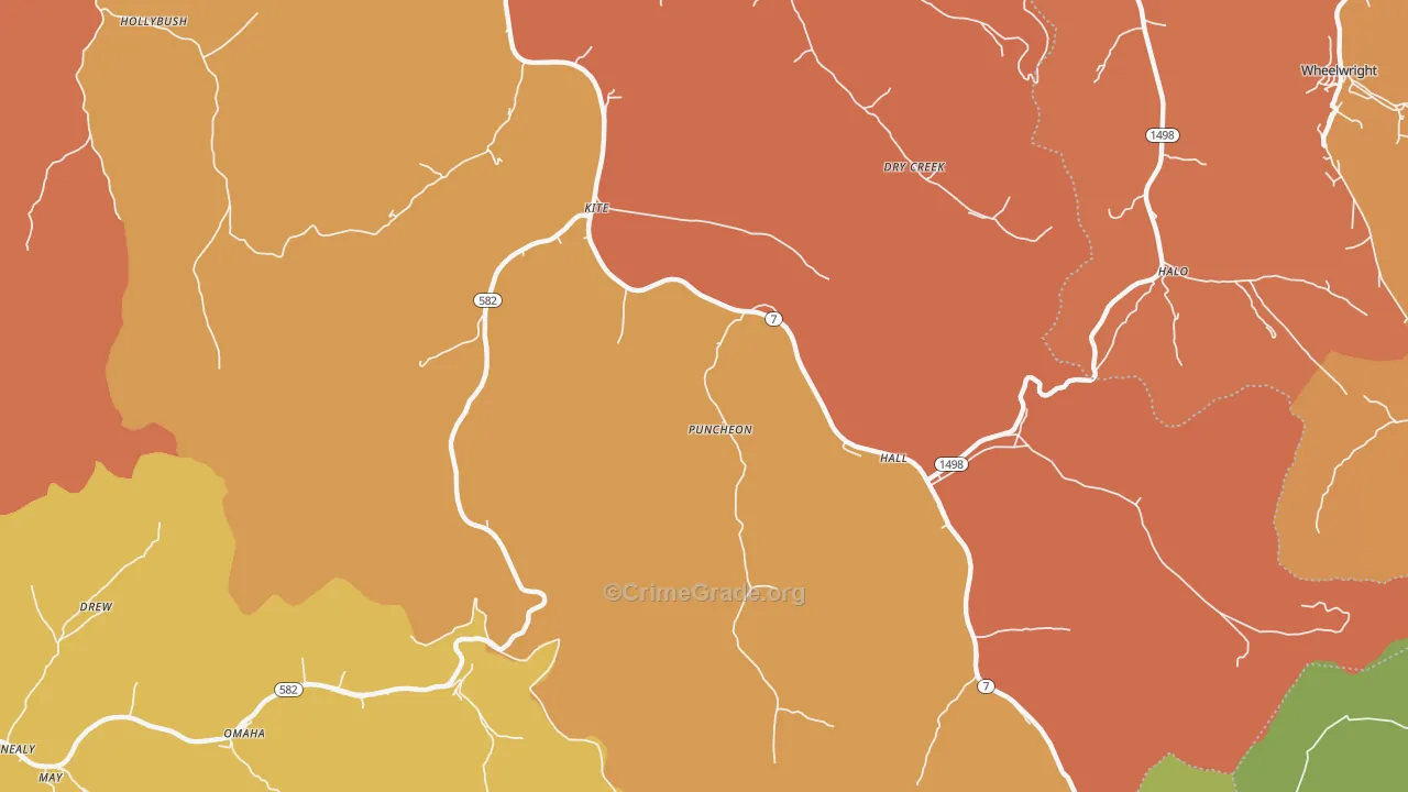 41828, KY Map of Theft Rates