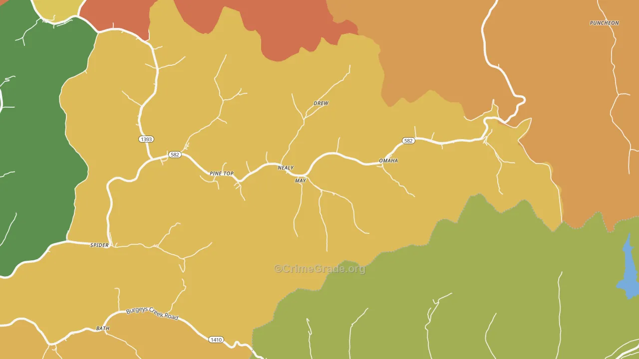 41843, KY Map of Theft Rates