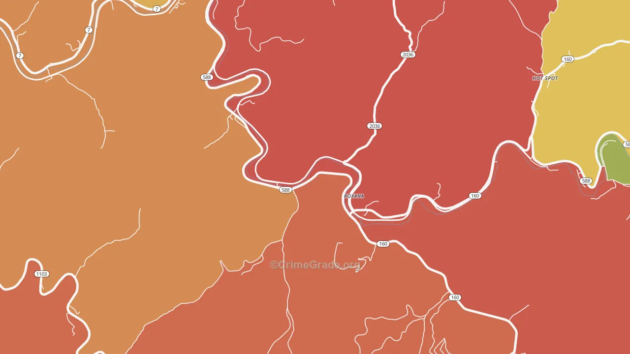 41848, KY Map of Theft Rates