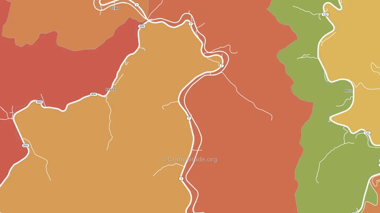 41859, KY Map of Theft Rates