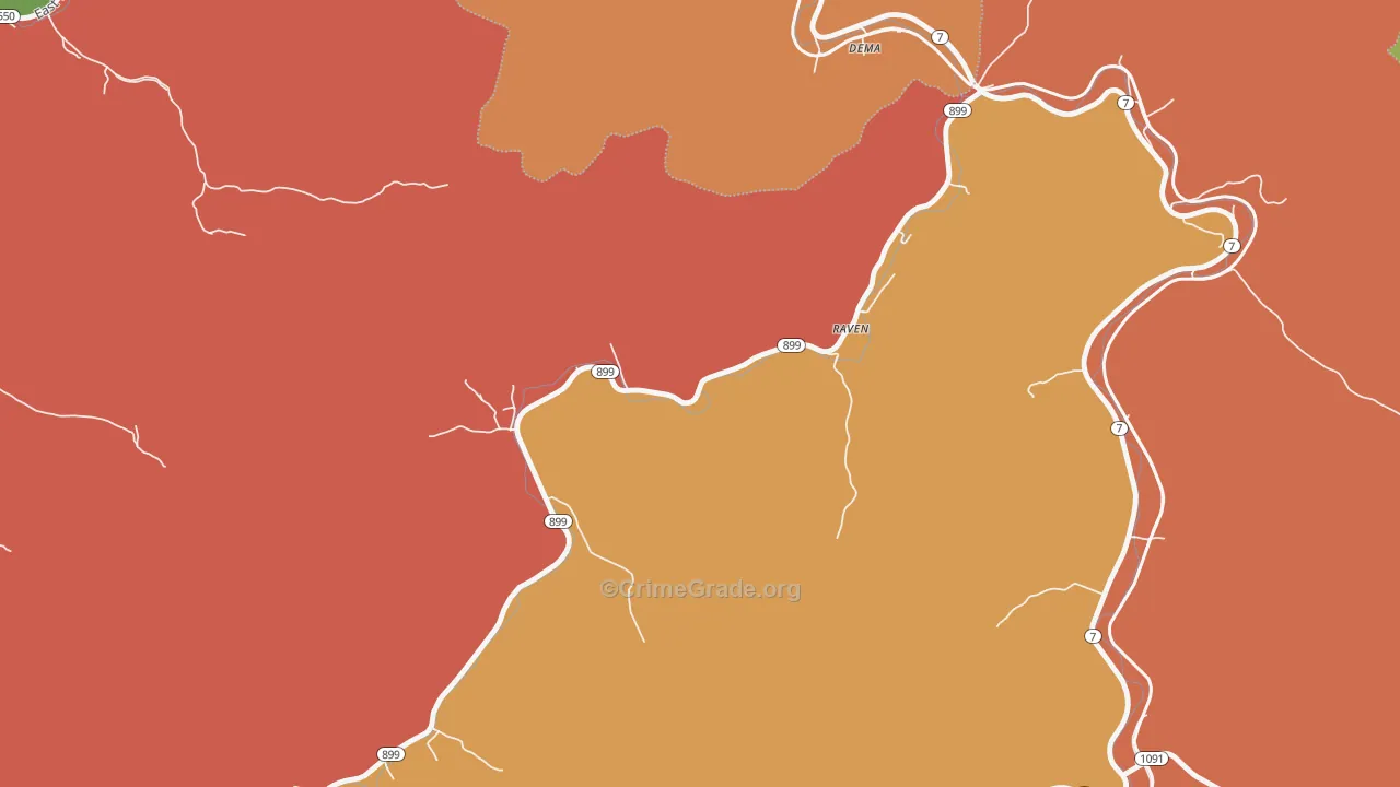 41861, KY Map of Theft Rates