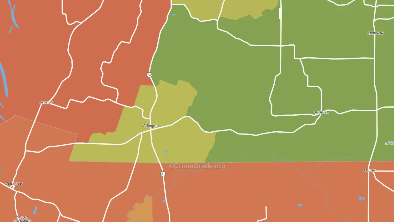 42021, KY Map of Theft Rates