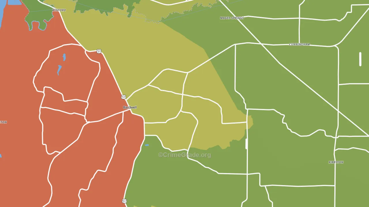42023, KY Map of Theft Rates