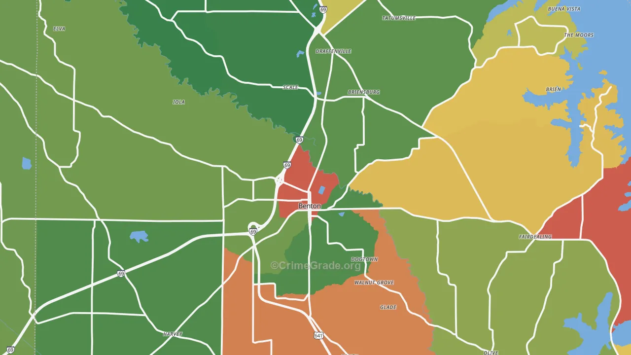 42025, KY Map of Theft Rates