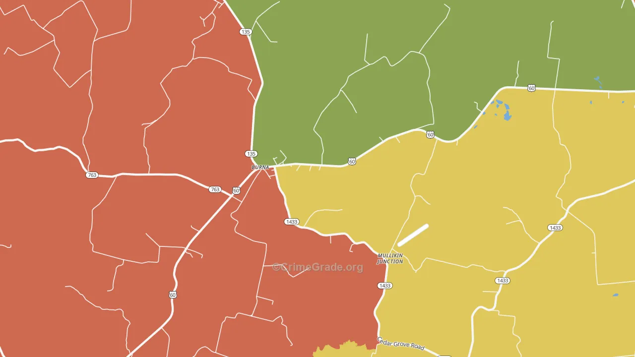 42028, KY Map of Theft Rates