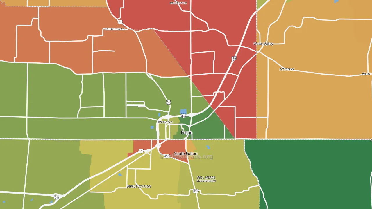 42041, KY Map of Theft Rates