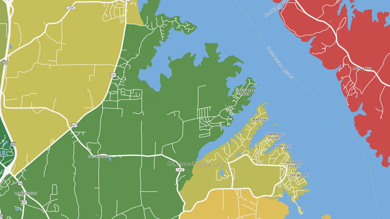 42044, KY Map of Theft Rates
