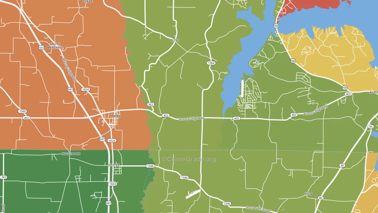 42048, KY Map of Theft Rates