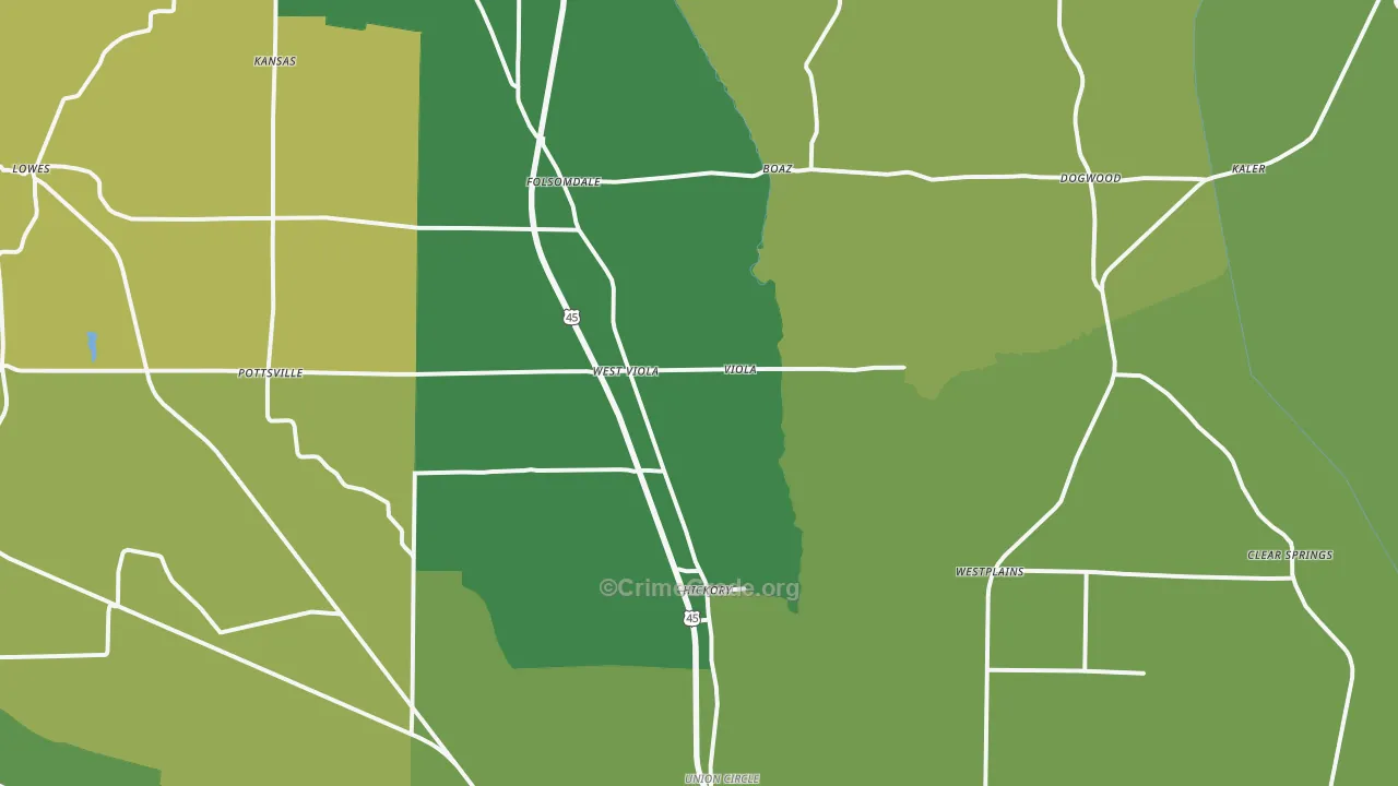 42051, KY Map of Theft Rates