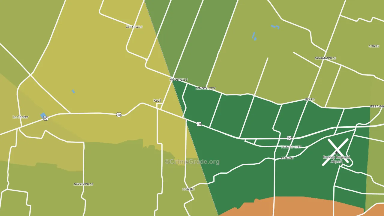 42053, KY Map of Theft Rates