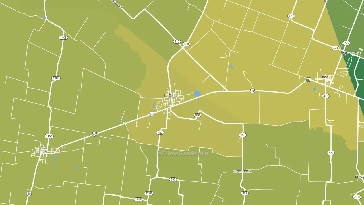 42056, KY Map of Theft Rates