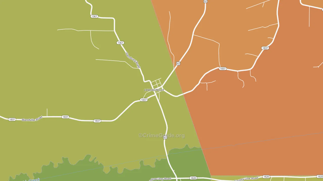 42060, KY Map of Theft Rates