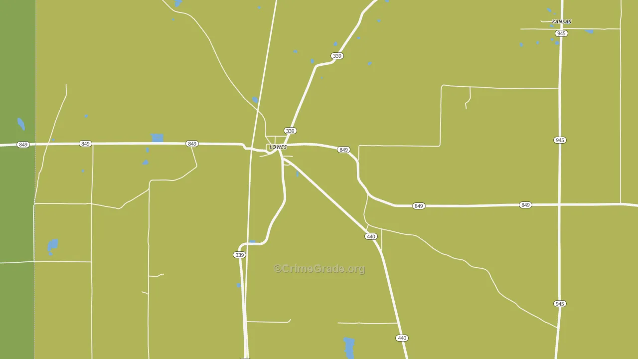 42061, KY Map of Theft Rates