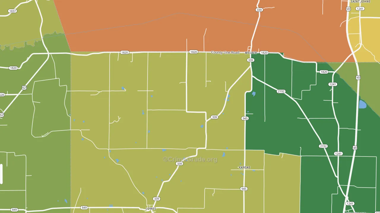 42069, KY Map of Theft Rates