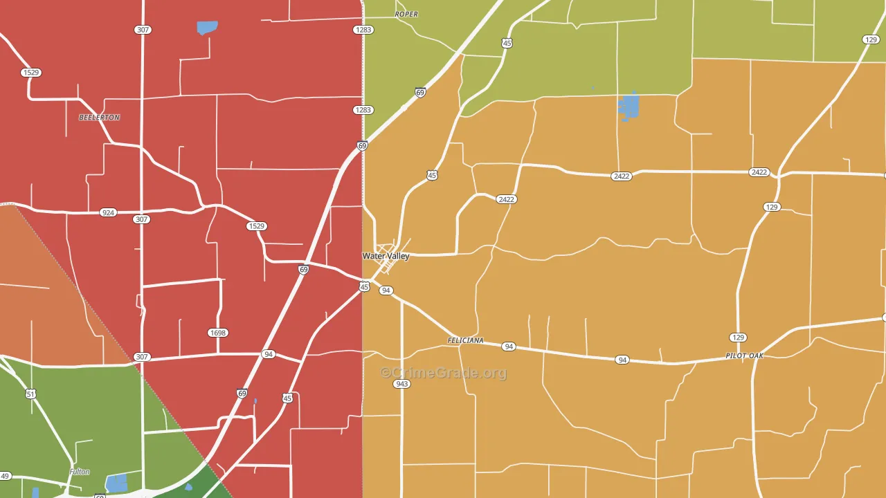 42085, KY Map of Theft Rates