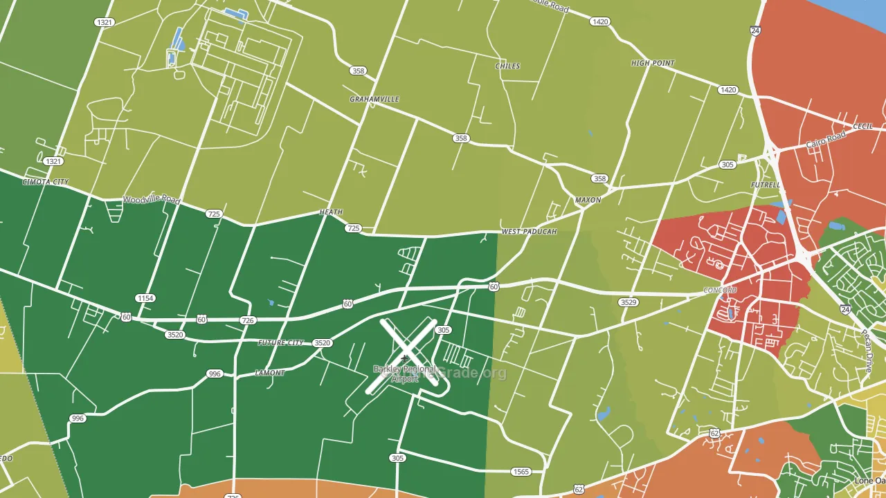 42086, KY Map of Theft Rates