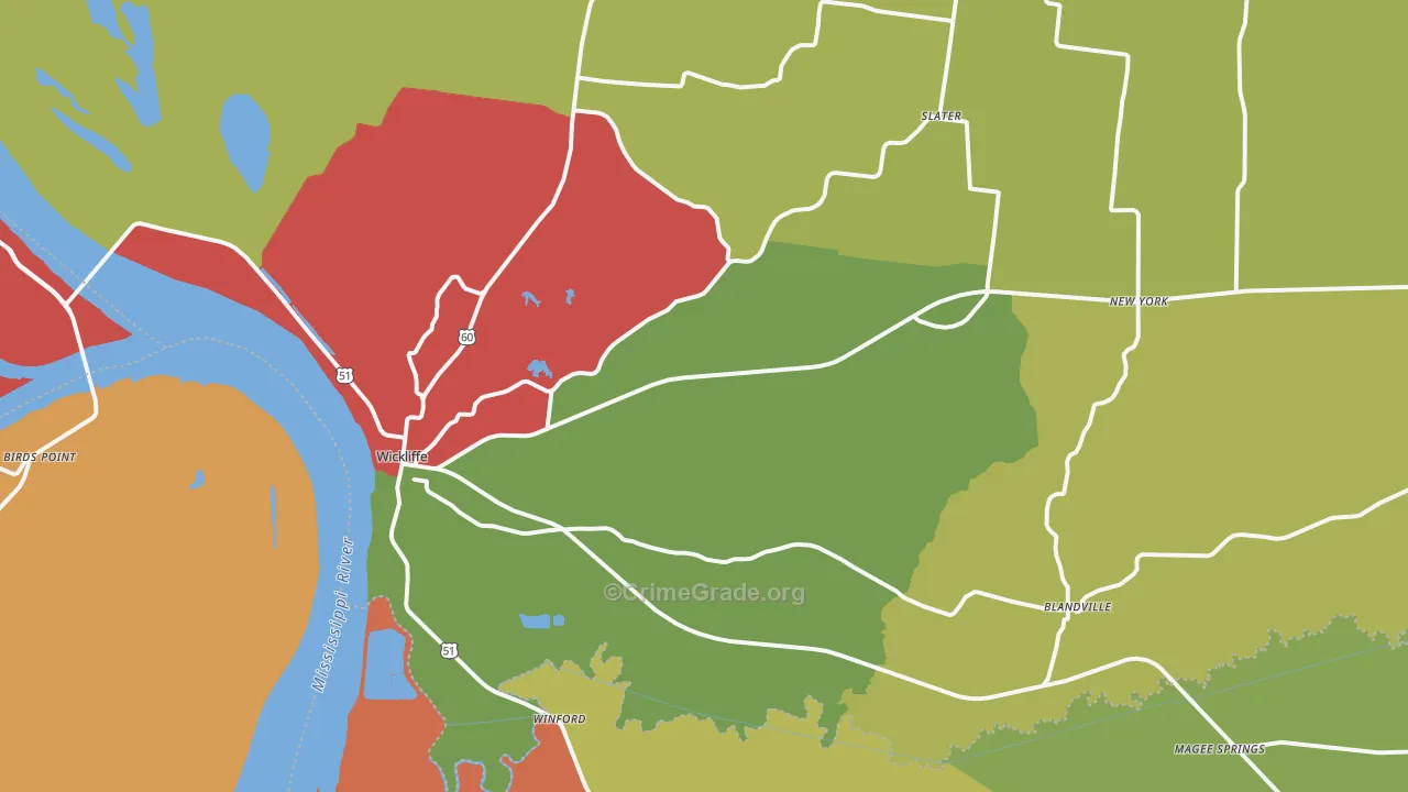 42087, KY Map of Theft Rates