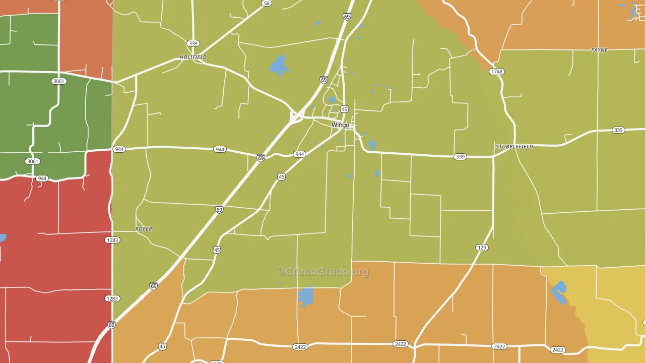 42088, KY Map of Theft Rates
