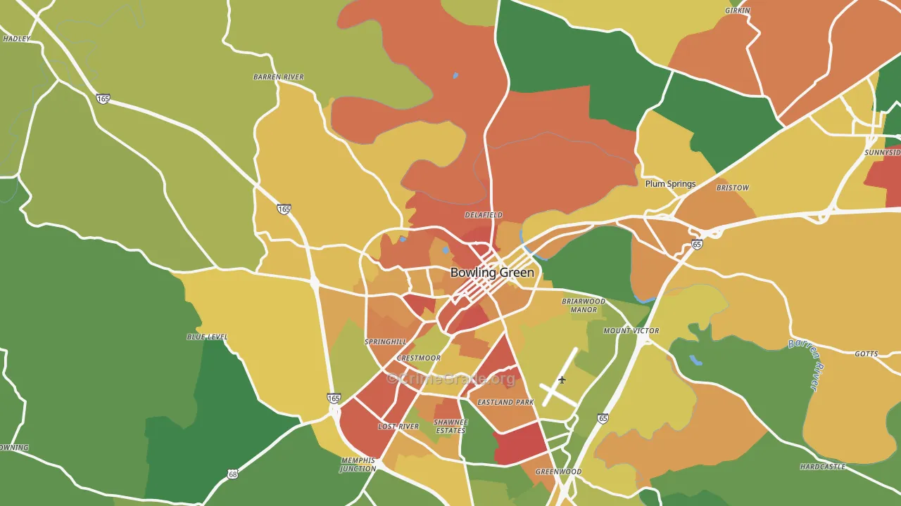 42101, KY Map of Theft Rates