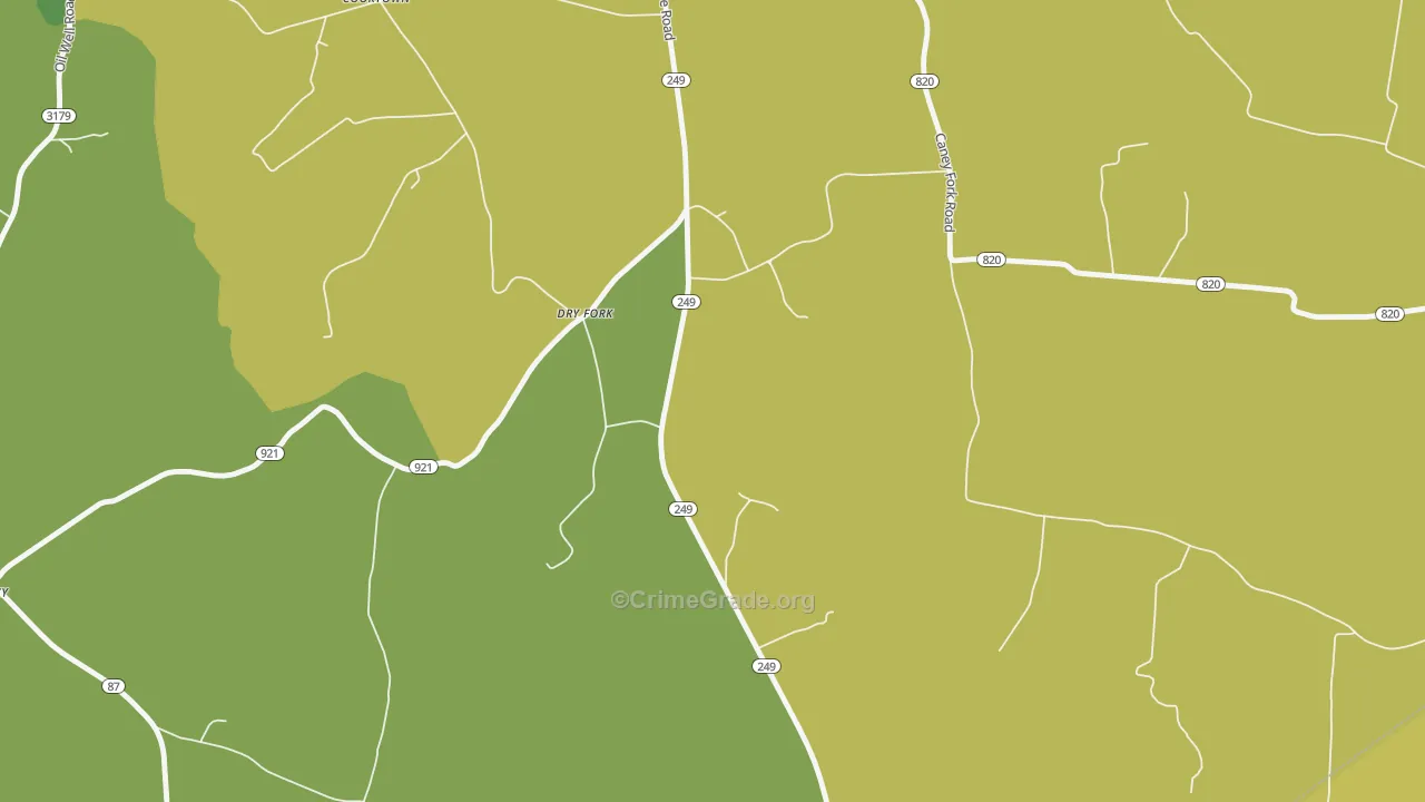 42131, KY Map of Theft Rates