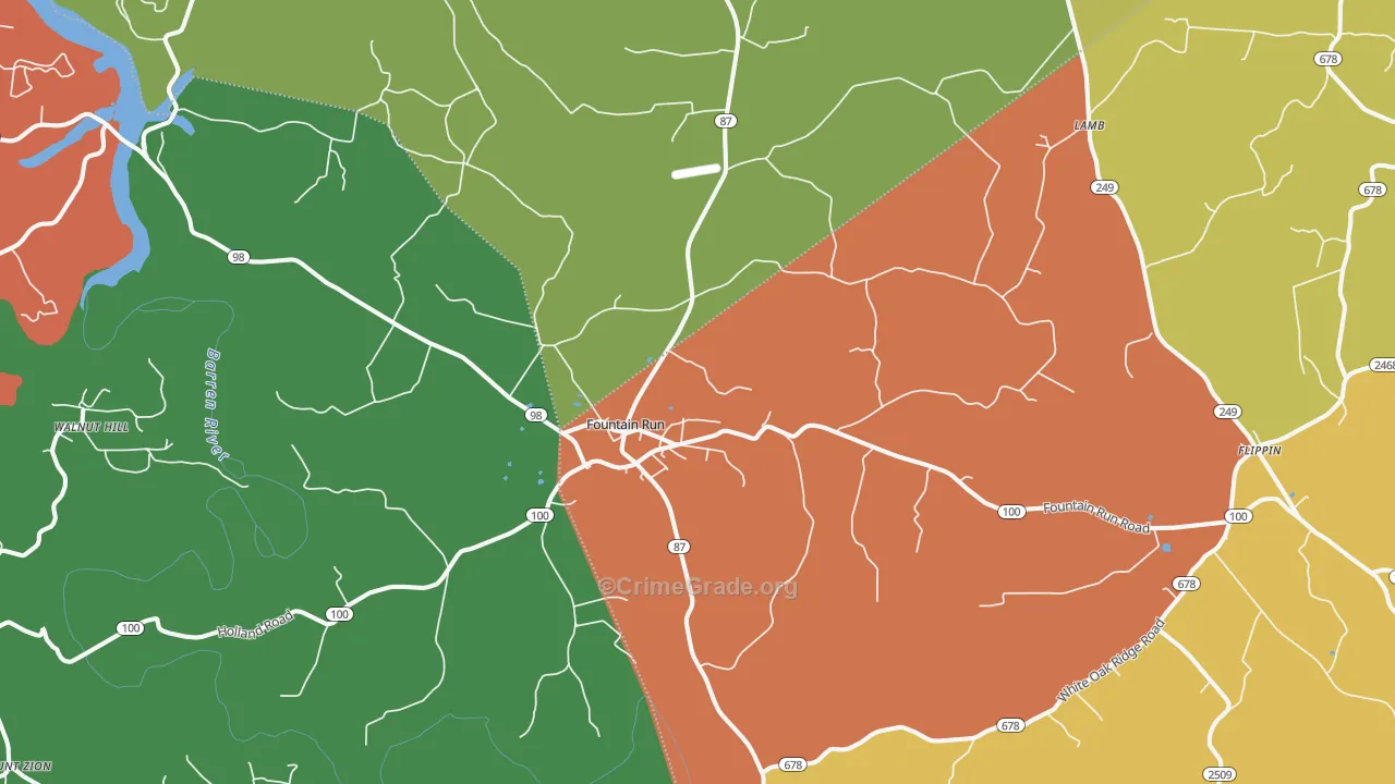 42133, KY Map of Theft Rates