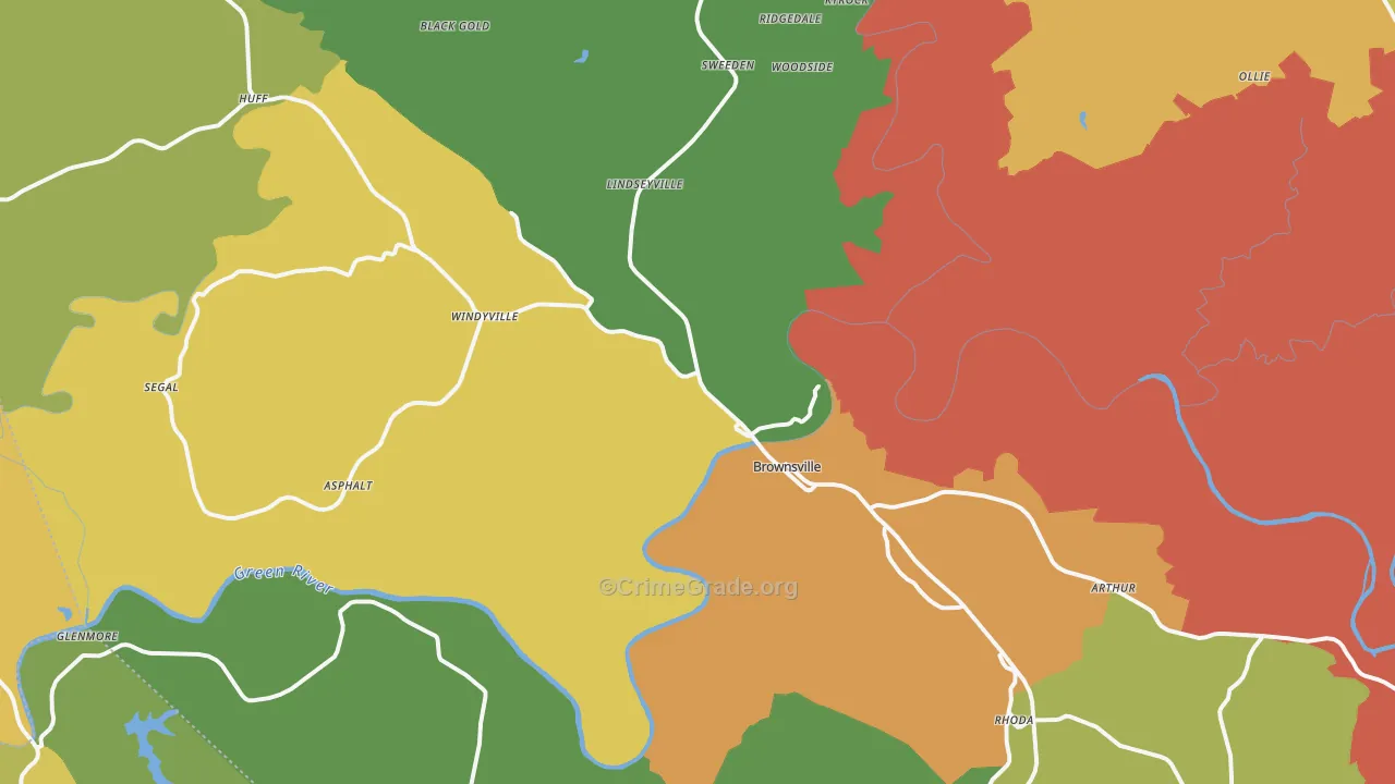 42210, KY Map of Theft Rates