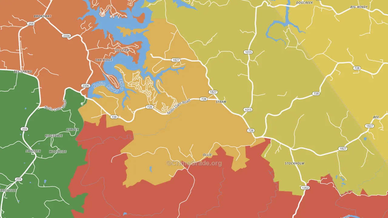 42259, KY Map of Theft Rates