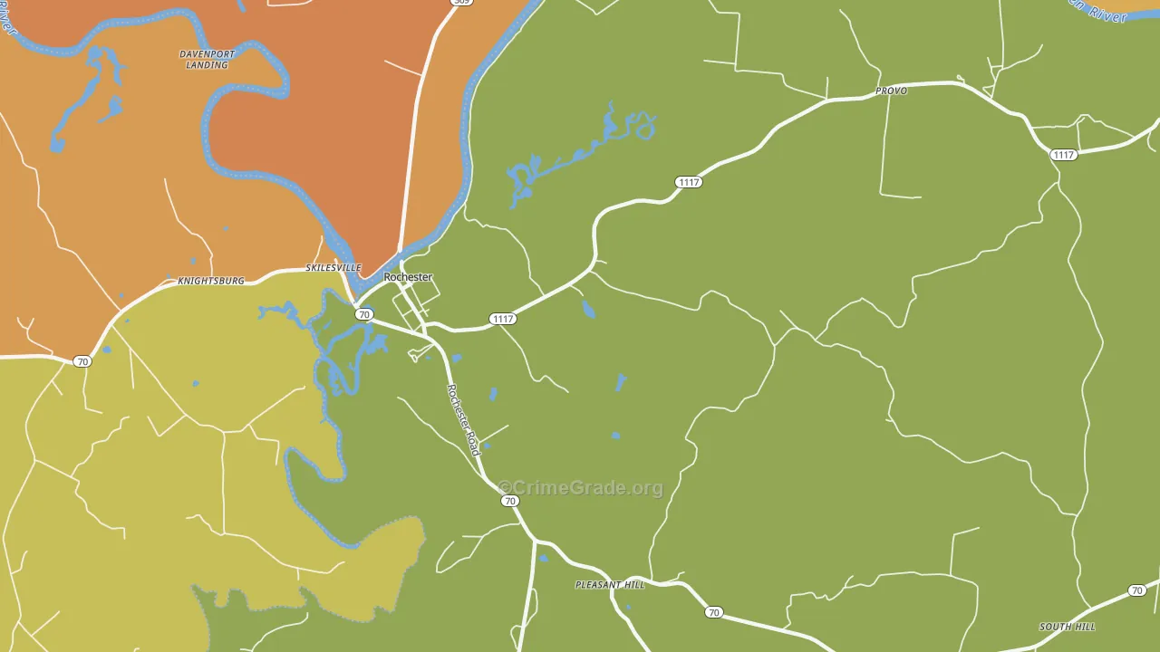 42273, KY Map of Theft Rates