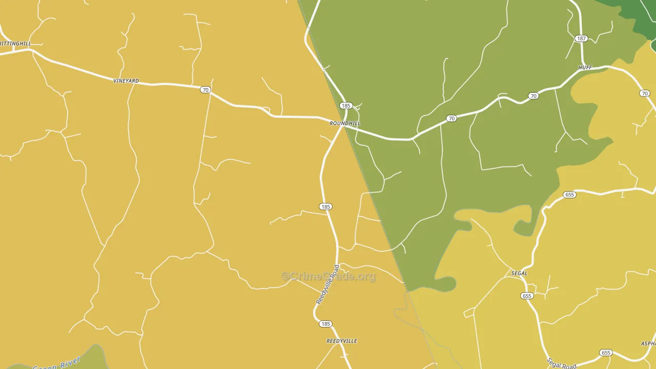 42275, KY Map of Theft Rates